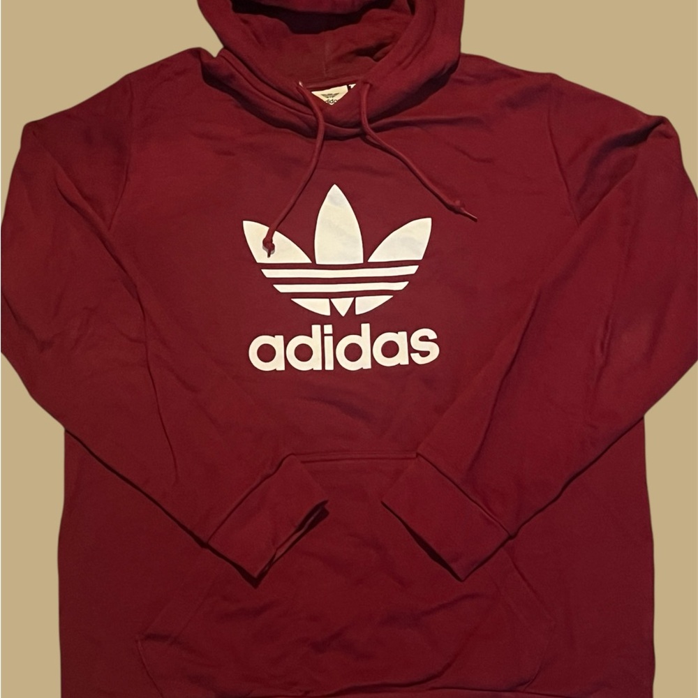 Adidas Men's Burgundy Hoodie